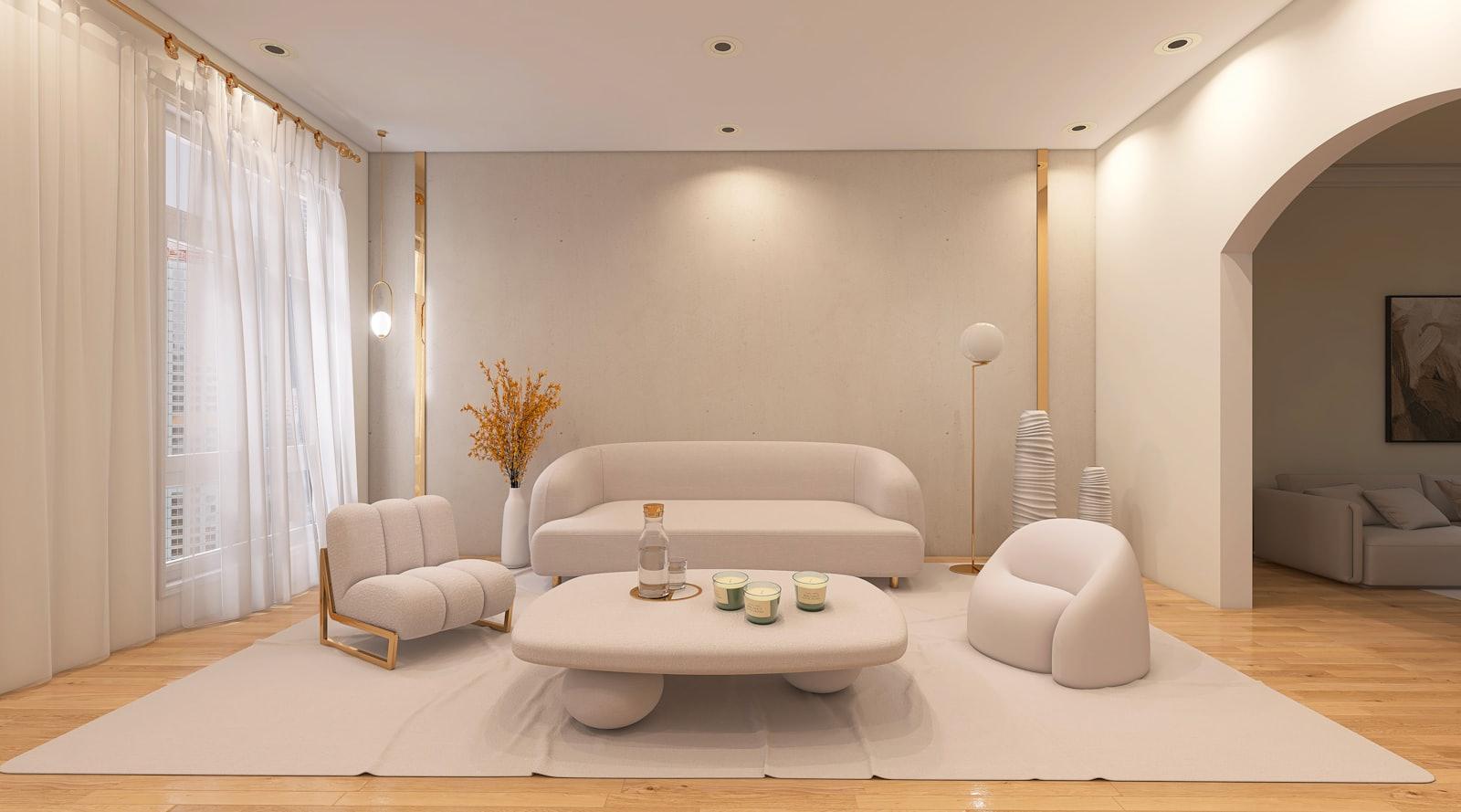 Un intérieur résidentiel calme et lumineux